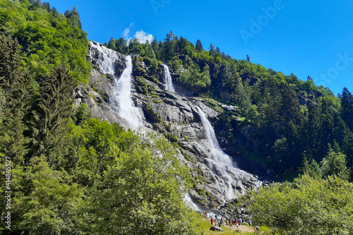 Cascate nardis e bellissimo panorama nella Val Genova in Trentino, viaggi e paesaggi in Italia