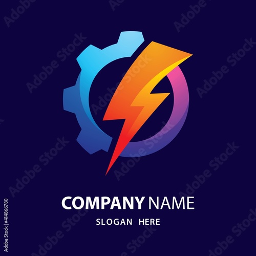 Gear power logo images