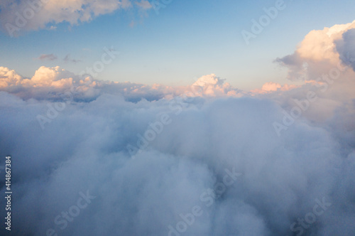 Sunset sky with beautiful c...