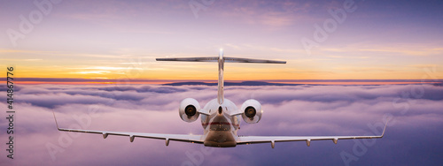 Small private jetplane flyi...