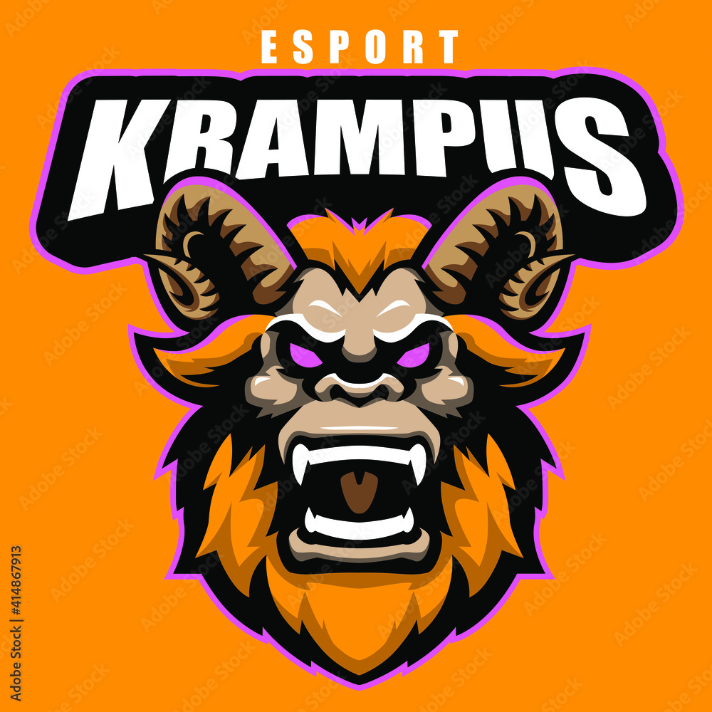 Krampus Team Esport Logo design Krampus Team Esport Logo design