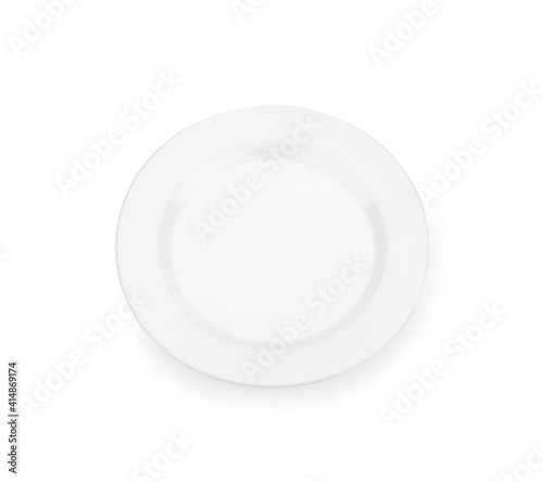 Empty plate. Isolated on white background. View from above