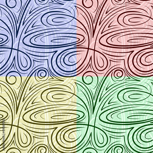 The seamless color backgrounds with pattern.