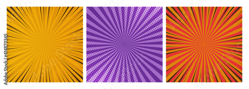 Colorful comic book background in pop art style