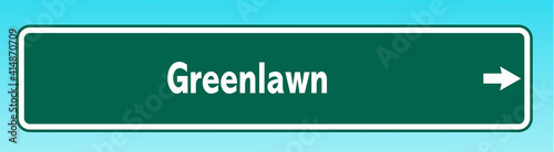 Greenlawn Road Sign photo