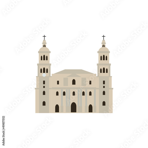 Obraz na płótnie vector icon, cathedral of jaen w salonie