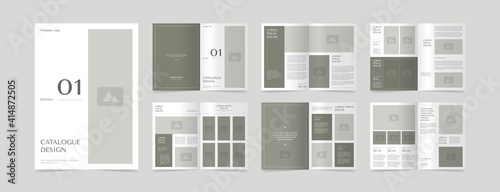 modern green catalogue layout design template