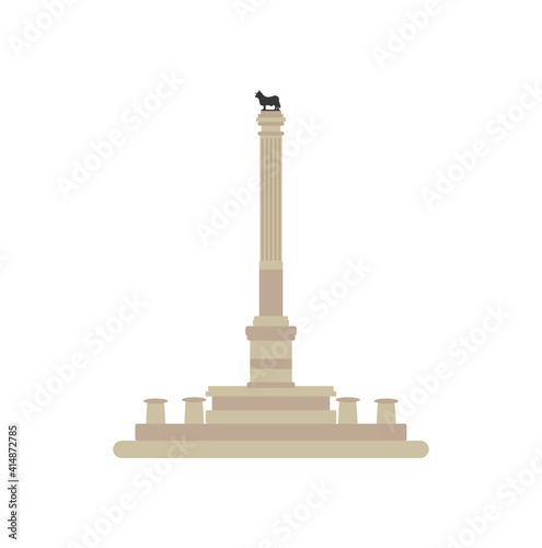 icon vector, of monument to the 