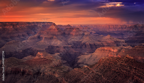 Stormy Sunset in the Distance, Grand Canyon National Park, Arizona