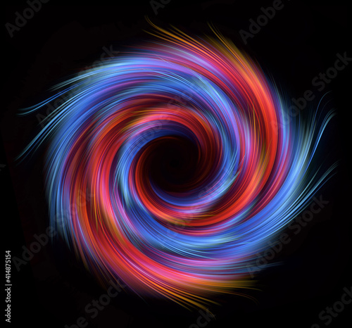 Vivid abstract background. Colorful ellipse. Energy sphere.  .Mystical portal. Bright sphere lens. Rotating lines. Glow ring. .Magic neon ball. Led blurred swirl. Spiral glint lines. HUD