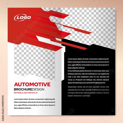 Modern brochure design template of automotive for business marketing