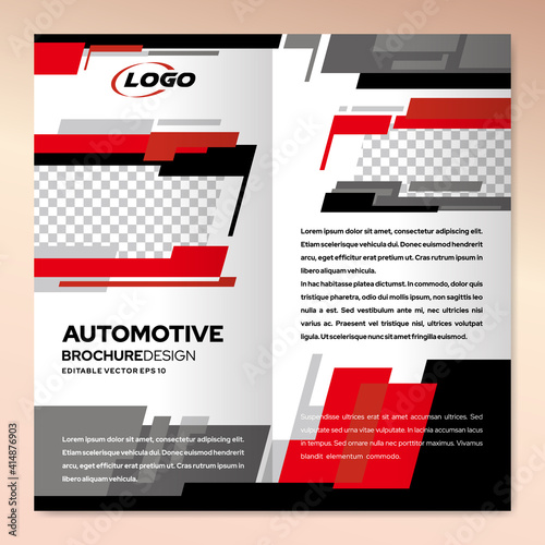 Modern brochure design template of automotive for business marketing