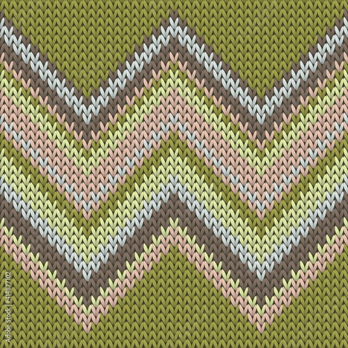 Stylish zig zal lines christmas knit geometric