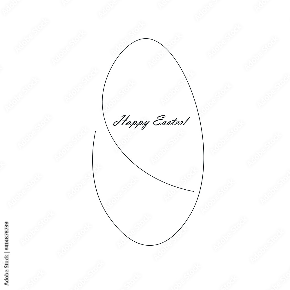 Happy easter card with egg, vector illustration Happy easter card with egg, vector illustration