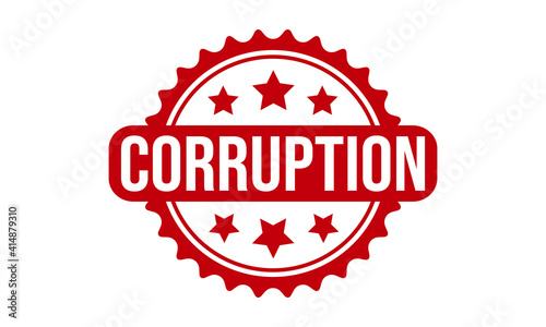 Corruption Rubber Stamp. Corruption Rubber Grunge Stamp Seal Vector Illustration