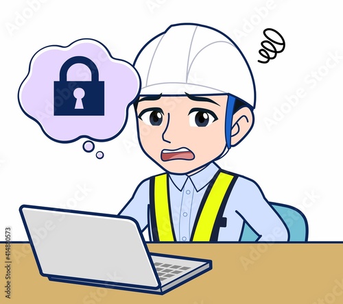 工事現場にいる誘導員