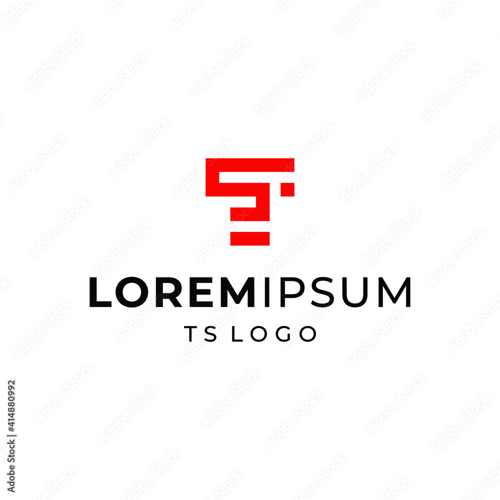 Fototapeta premium letter TS logo vector modern simple abstract combination concepts