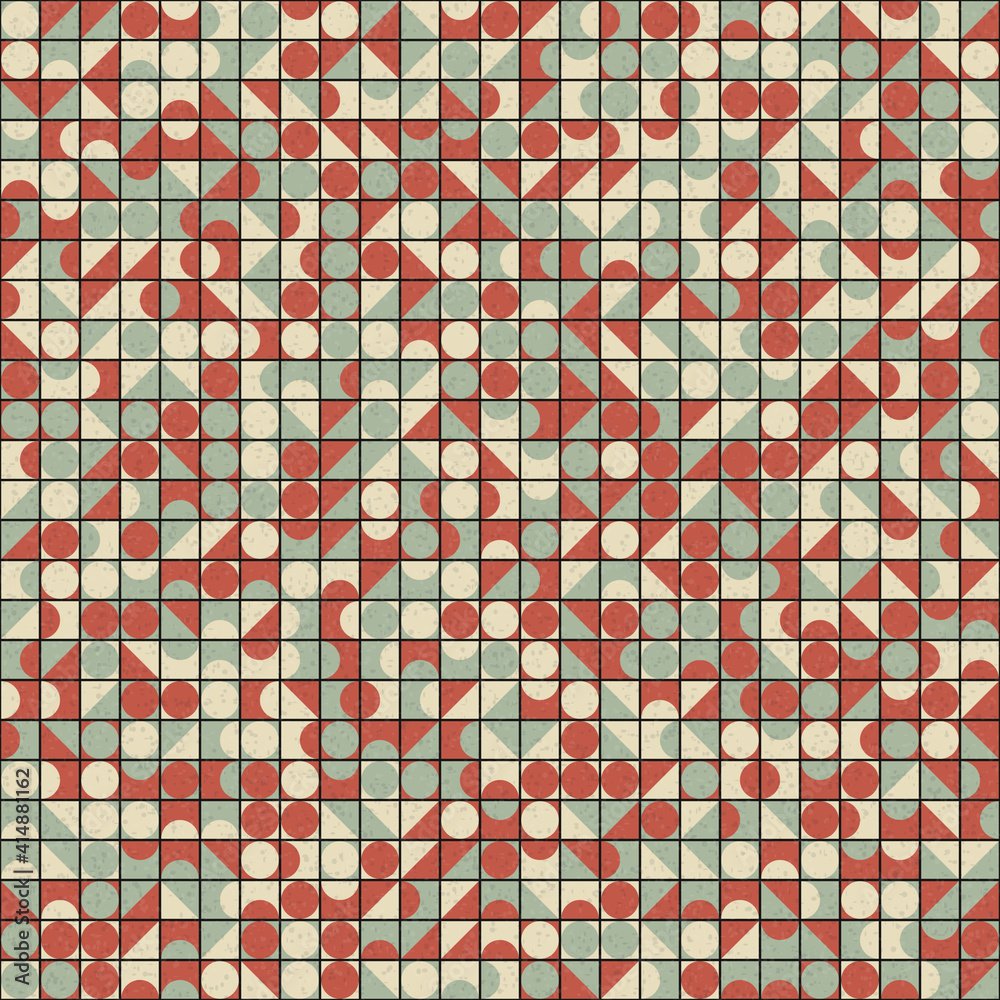 Fototapeta premium Abstract Geometric Pattern generative computational art illustration