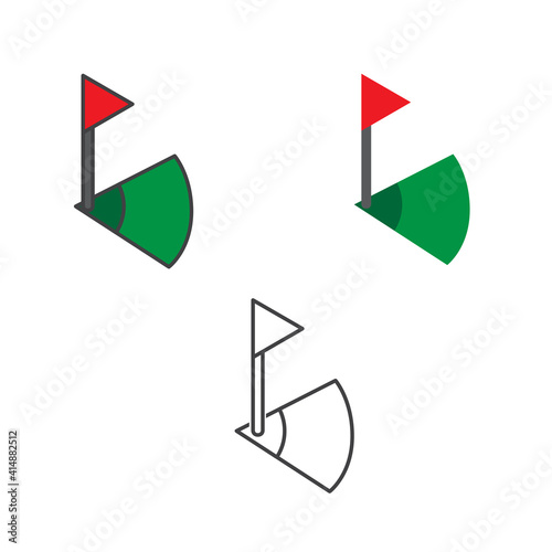 corner kick ilustration design. corner kick icon set isolated on white background. ready use vector.