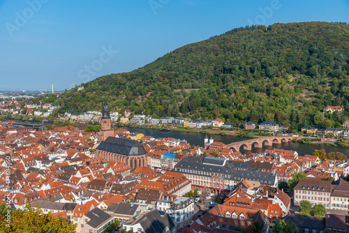 Aerial view of the old town of Heidelberg, Germany photo