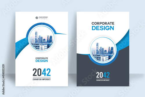 City Background Business Book Cover Design Template