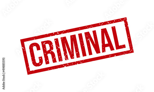 Criminal Rubber Stamp. Criminal Rubber Grunge Stamp Seal Vector Illustration