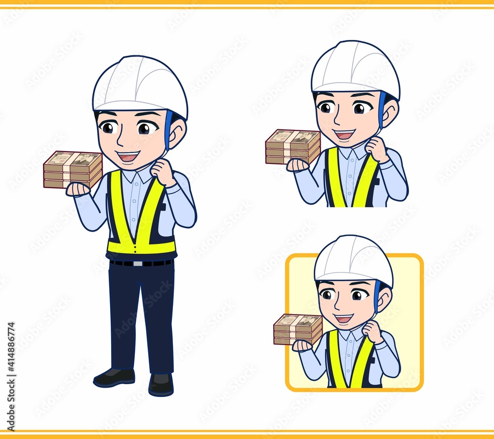 工事現場にいる誘導員