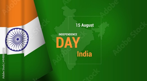 India independence day composition with realistic flag