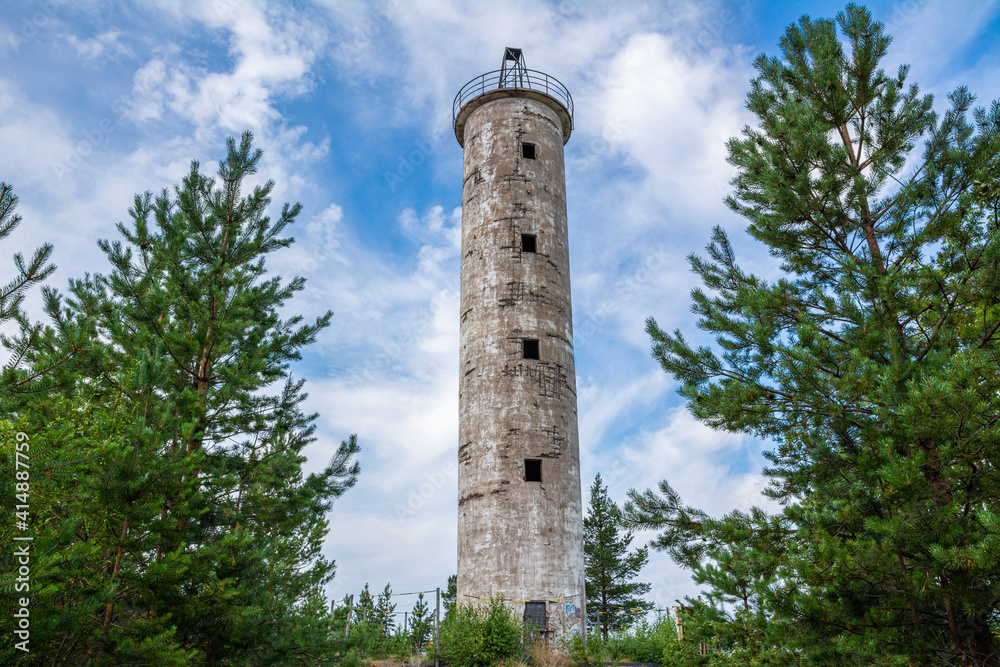 View of The Harrinniemi lighthouse, Kokkola, Finland