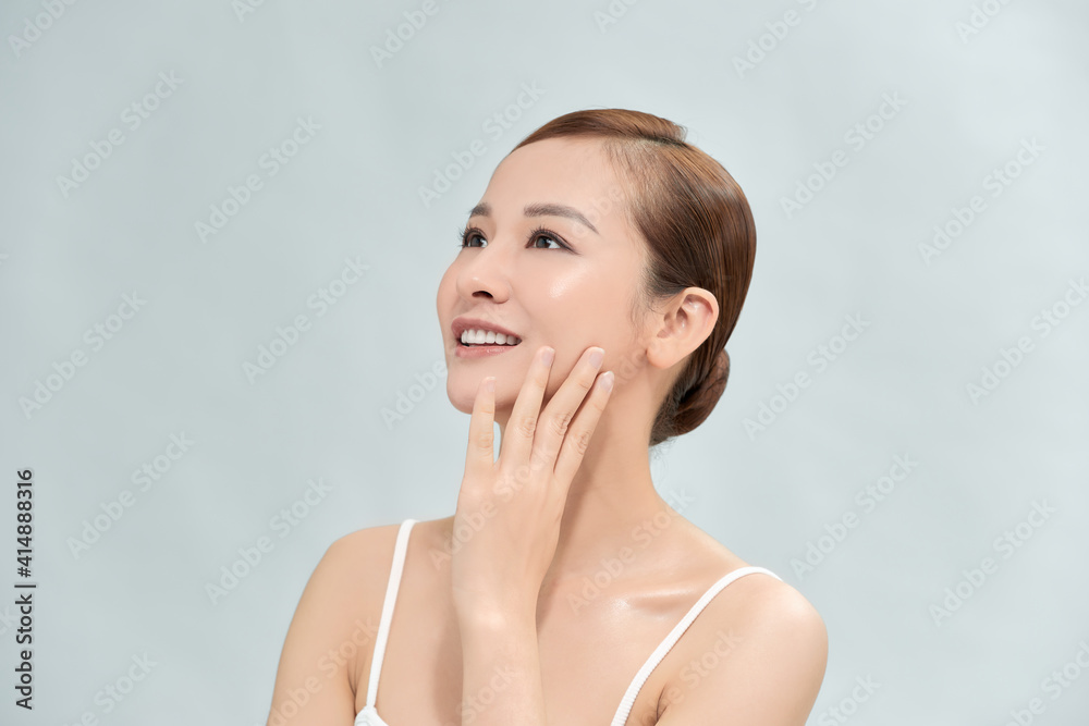 attractive asian woman beauty image isolated on light background attractive asian woman beauty image isolated on light background