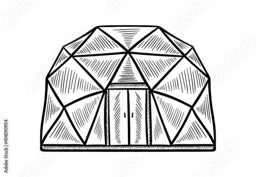Glamping doodle tent set