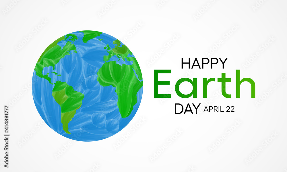 Earth Day is an annual event celebrated around the world on April 22nd to demonstrate support for environmental protection. Vector illustration.
