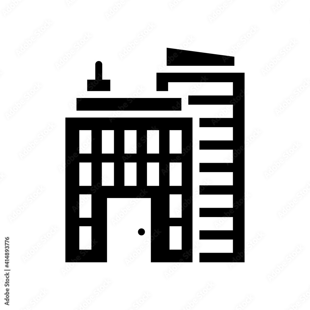 University building vector solid icon style illustration. EPS 10 University building vector solid icon style illustration. EPS 10