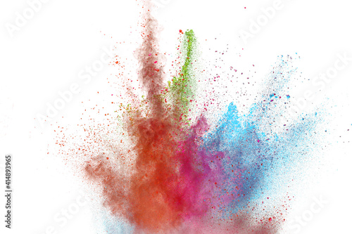 Launched colorful powder on...