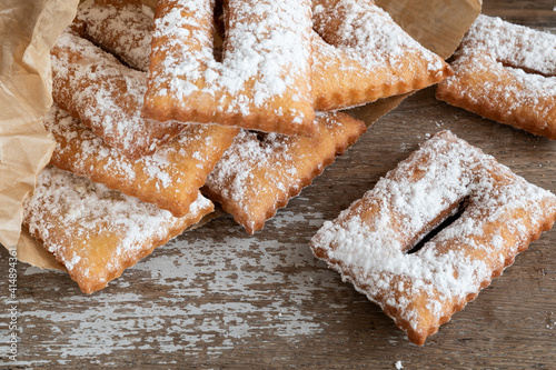 Tableau sur toile Homemade sweet typical french merveilles