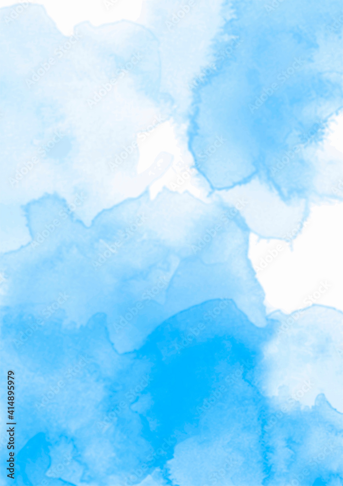 Fototapeta premium Watercolor Background - blue - 9