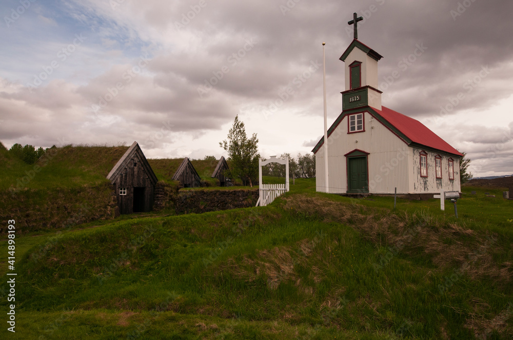 L'ancienne ferme de Keldur en Islande