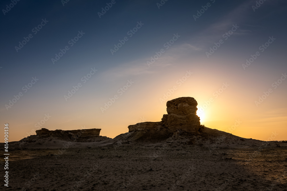 Desert landscape view near Al Sarar -Eastern Region Saudi Arabia