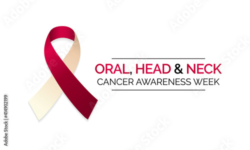 Vector illustration on the theme of Oral, head and neck cancer awareness week observed each year in April.