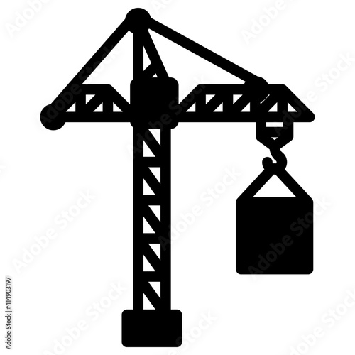 A trendy vector design of  port crane