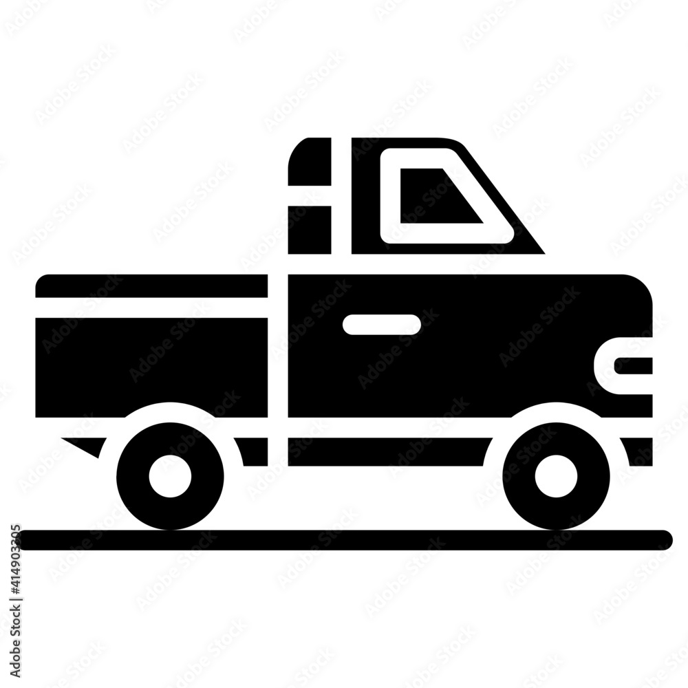 Vector design of pickup van, editable icon Vector design of pickup van, editable icon