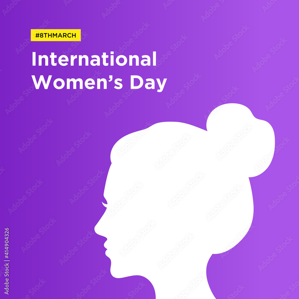 Pink Happy Women's Day Typographical Design Elements. International women's day icon.Women's day symbol. Minimalistic design for international women's day concept.Vector illustration