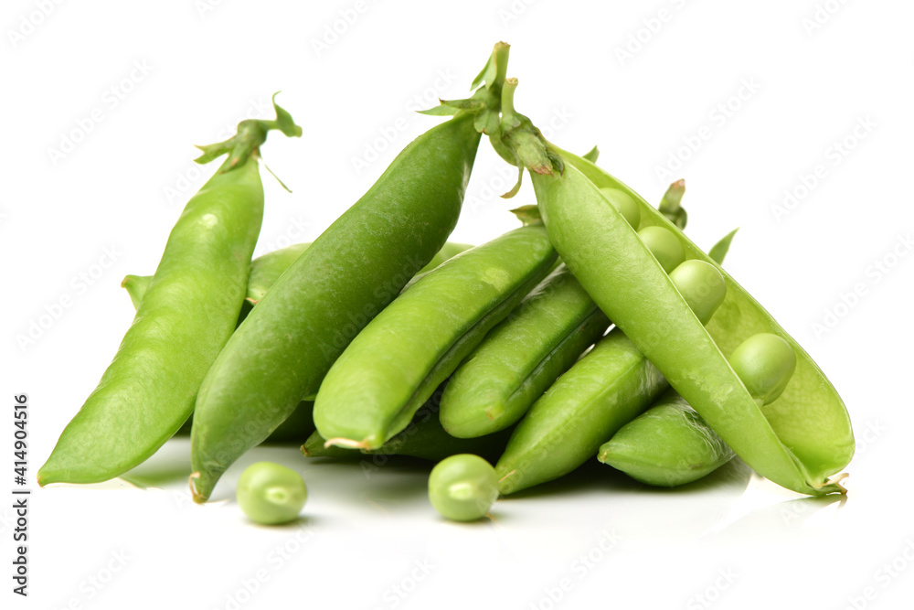 Fresh peas isolated on white background Fresh peas isolated on white background