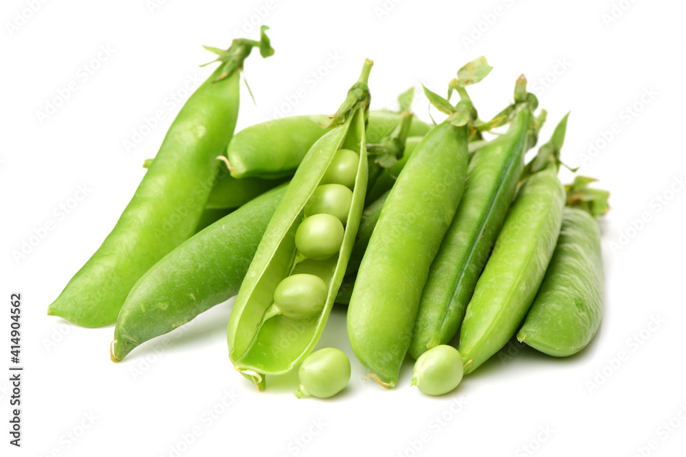Fresh peas isolated on white background Fresh peas isolated on white background