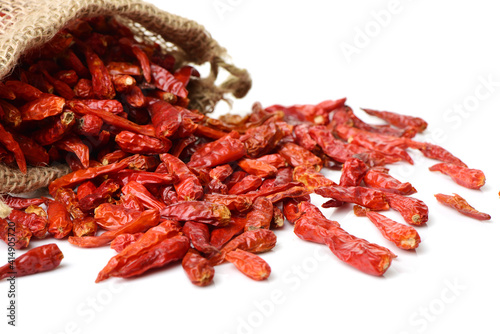 dried red hot chili peppers