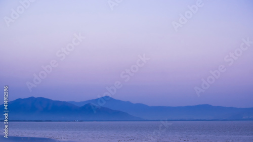 The mountains beyond the sea are like mountains