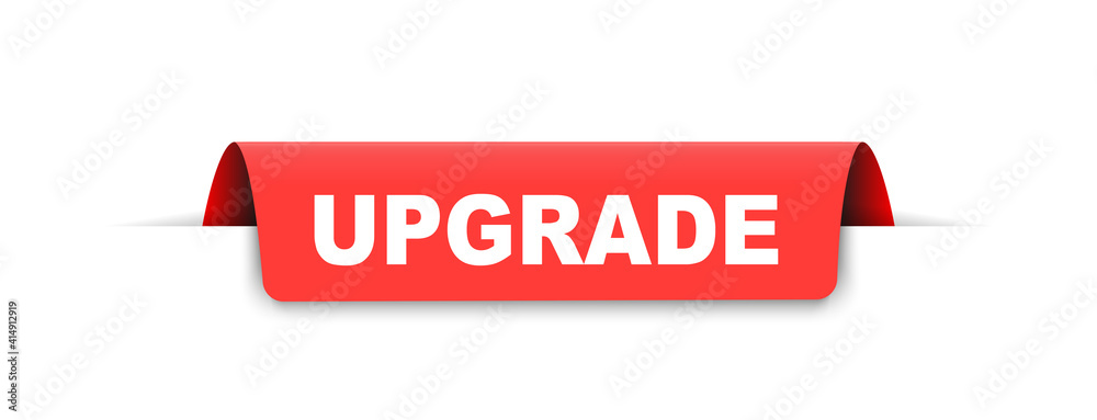 Vector Illustration Red Banner With New Update Text. Modern Web Label With 3D Effect And Shadow. Vector Illustration Red Banner With New Update Text. Modern Web Label With 3D Effect And Shadow.