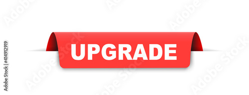 Vector Illustration Red Banner With New Update Text. Modern Web Label With 3D Effect And Shadow.