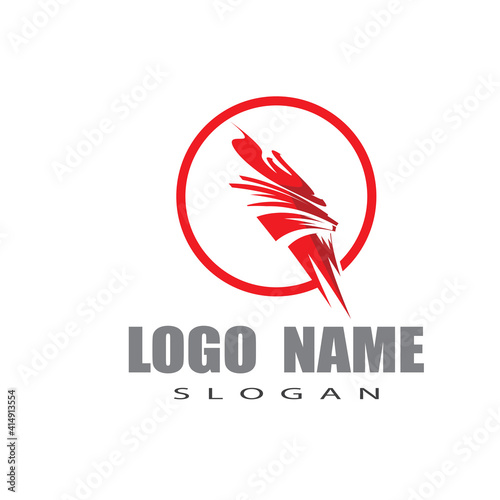 Torch  Logo Template vector symbol illustration design