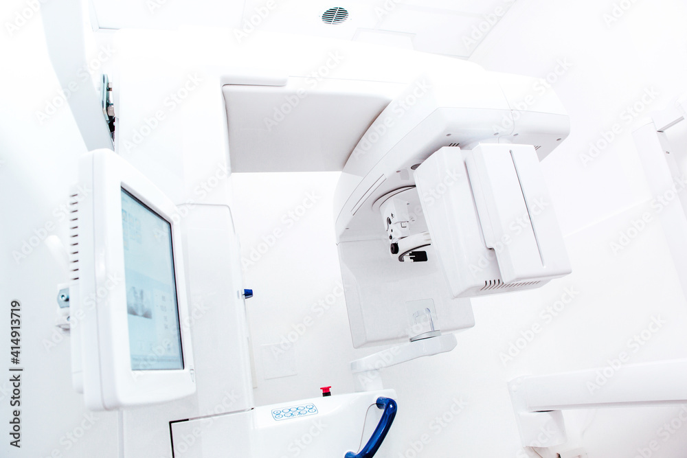 Closeup shot of dental medical machines in a clinic